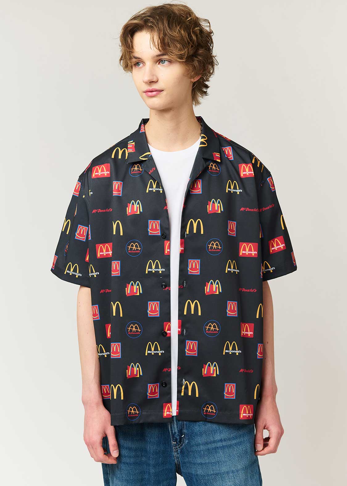 マクドナルドの思い出｜ビッグシルエットオープンカラーシャツ｜ユニ