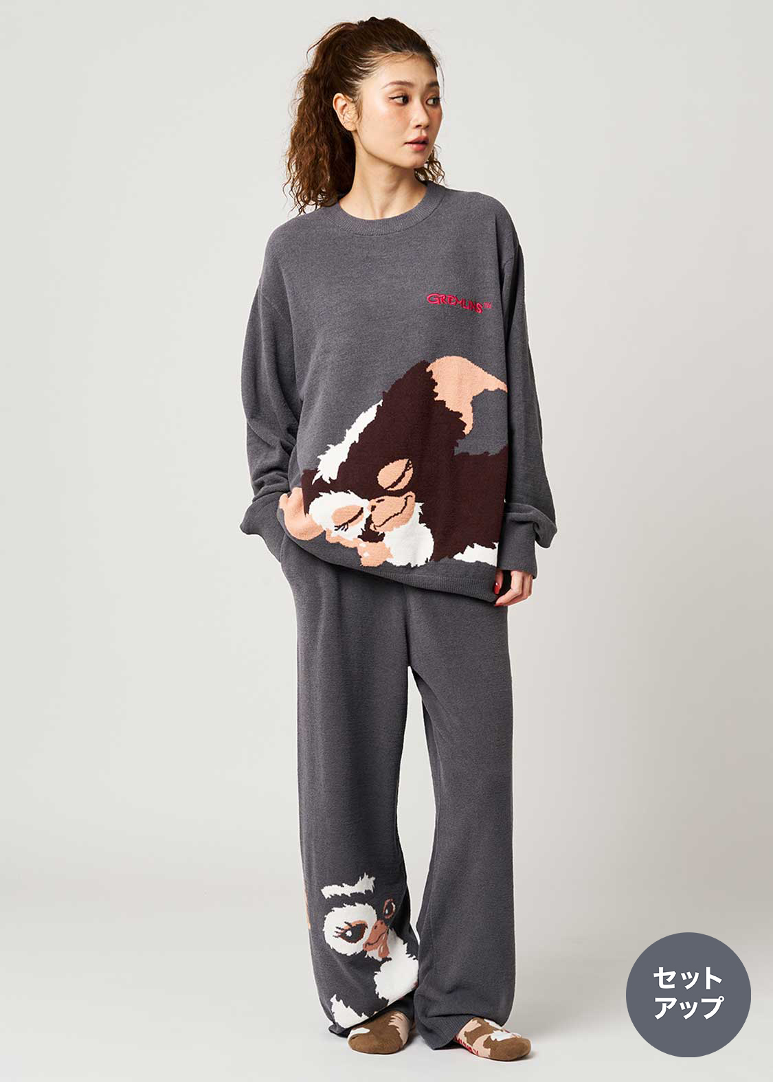 ギズモ ハニカミ パターン｜ジャカードVネックカーディガン｜ユニ