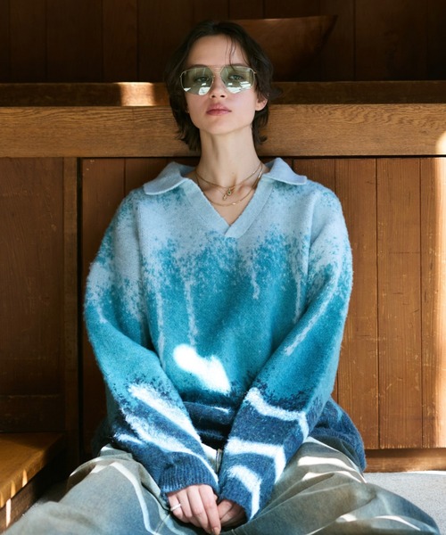 Irregularity Gradation Skipper Knit/イレギュラーグラデーション