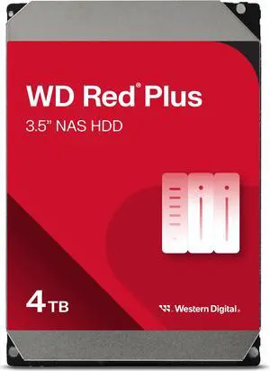 WD Red Plus 4TB NAS Hard Disk Drive - 5400 RPM Class SATA 6Gb/s