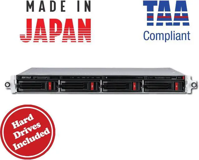 BUFFALO TeraStation 3420 4-Bay SMB 16TB (4x4TB) Rackmount NAS
