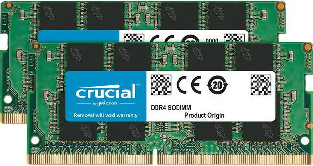 Crucial 32GB (2 x 16GB) 260-Pin DDR4 SO-DIMM DDR4 3200 (PC4 25600
