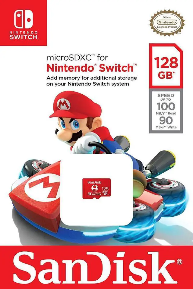 SanDisk 128GB microSDXC UHS-I card for Nintendo Switch - SDSQXBO