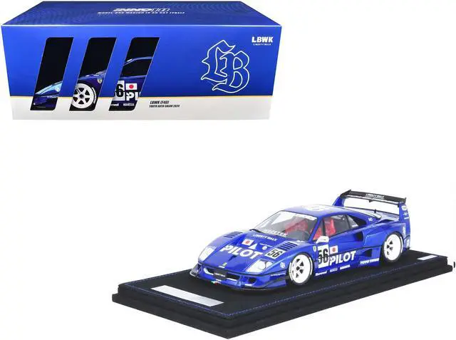 LBWK (Liberty Walk) F40 #56 Blue Metallic with Graphics 