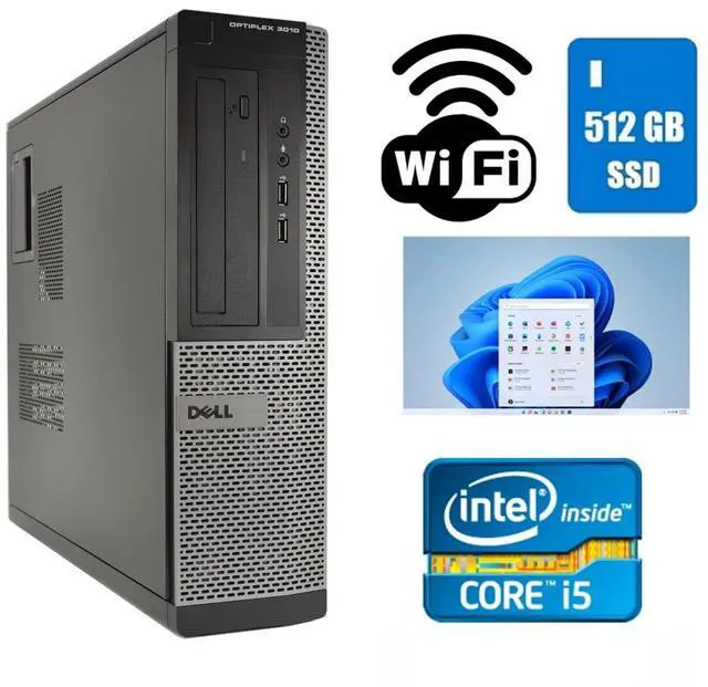 Refurbished: Dell OptiPlex 3010 DT Core i5 Desktop Computer 16GB