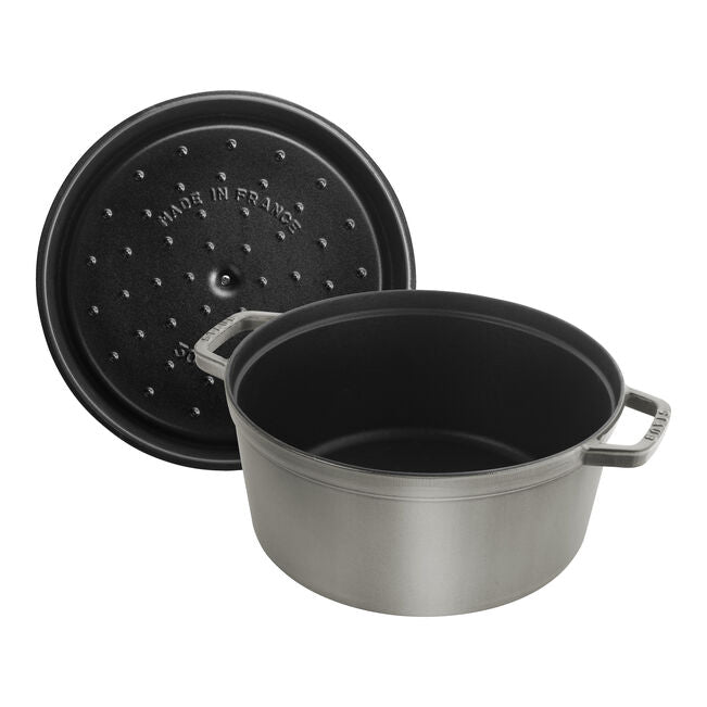 ストウブ 鋳物ホーロー鍋 ピコ・ココット 30 cm, オーバル, グレー