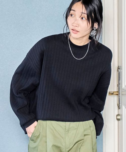 リピロンT / ワイドリブロングスリーブTシャツ