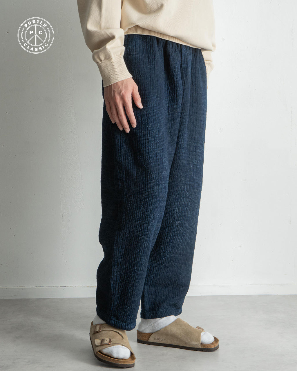 PORTER CLASSIC イージーパンツ 刺し子 ボトムス NEW SASHIKO LIGHT