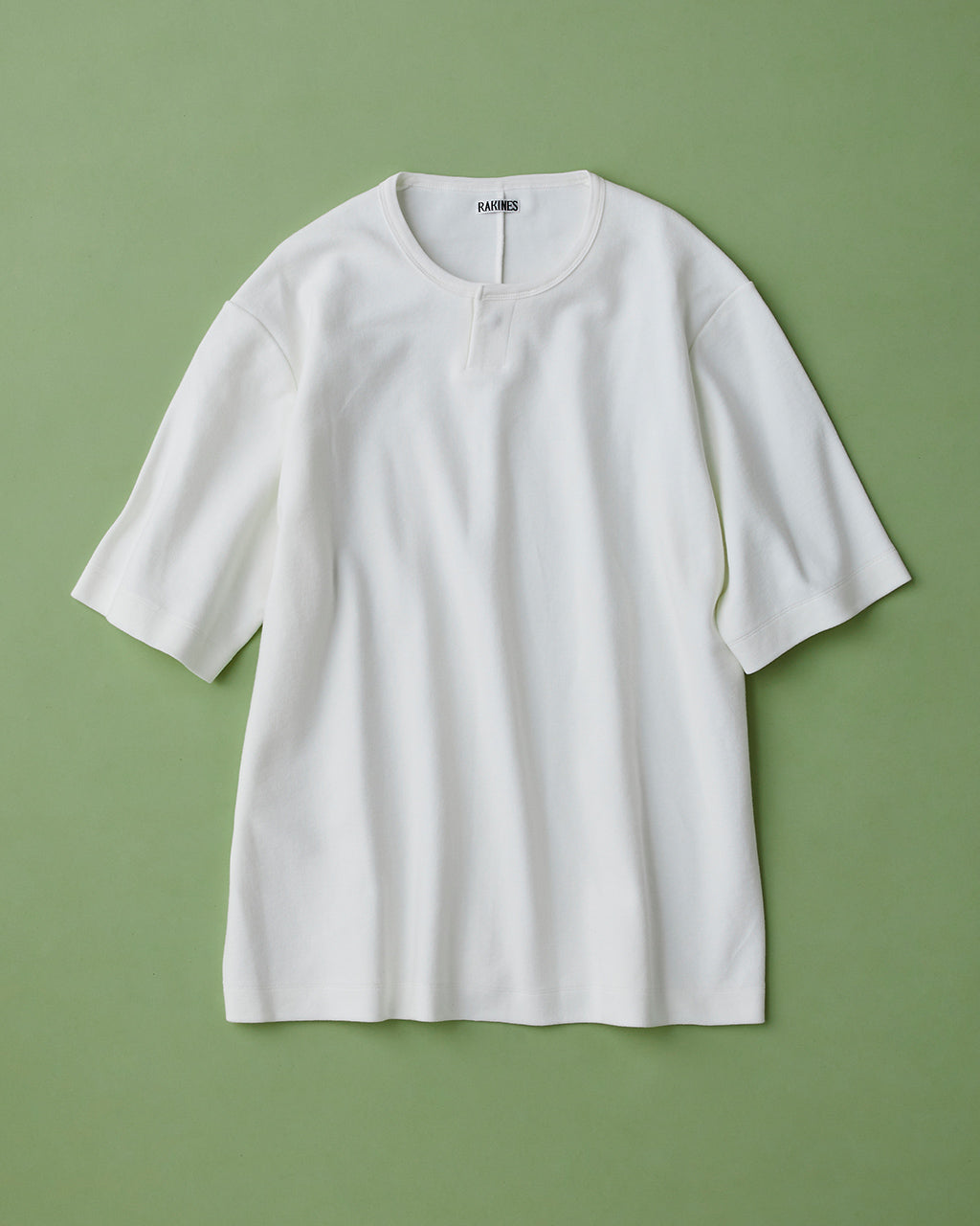 RAKINES ラキネス ヘンリーネック パイル Tシャツ コットン 半袖