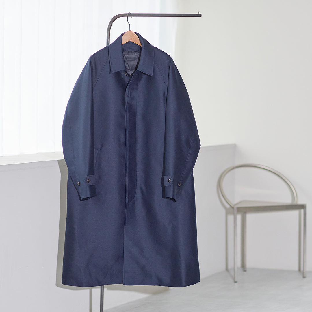 新色ネイビー登場】Silk Wool Bal Collar Coat – ＋CLOTHET ONLINE