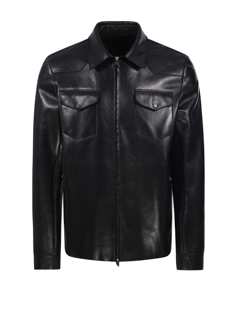 MEN SALVATORE SANTORO BLACK SHEEPSKIN JACKET