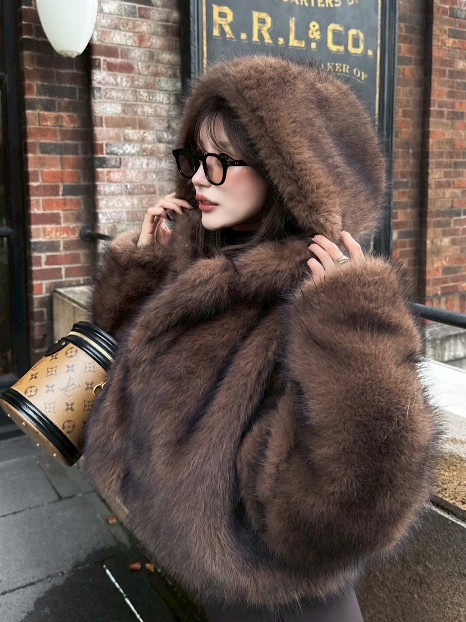 Premium eco fur hoodie coat | DIANTÉ (ディアンテ)公式通販サイト