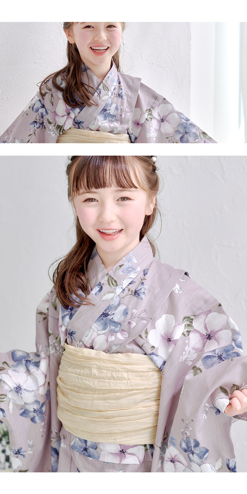 Dita 浴衣 ecru pink flower 薄紫色 Dita 浴衣 ecru pink flower 薄紫色