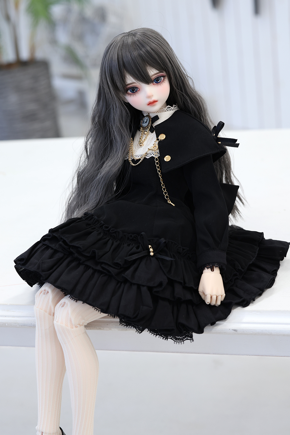 DOLK×NINE9 STYLE】Antique cape dress DOLK限定 BLACK - 40cm（MSD