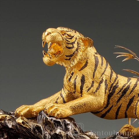 dショッピング |純金 猛虎 A 300g ( 光則（金工芸） 木札名入れ有料