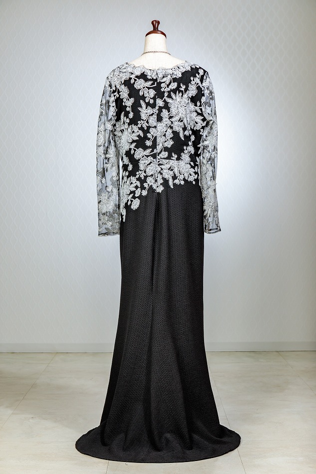 TADASHI SHOJI タダシショウジ バイオレット長袖ロングドレス