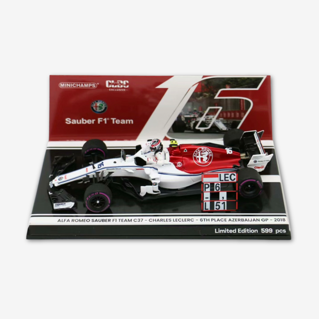 Charles Leclerc C37 Azerbaijan GP 6th 2018 1st F1 Point Sauber F1