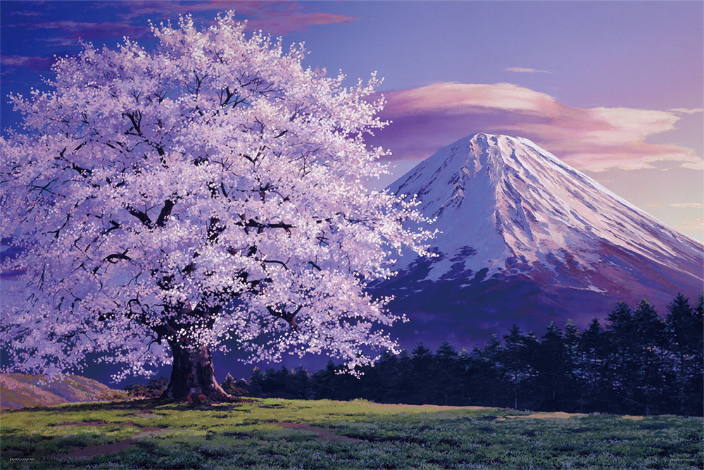 映画美術の巨匠が描く富士と桜！やのまん「風景画」ジグソーパズル