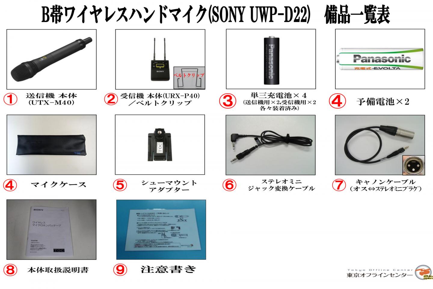 SONY UWP-D22(ワイヤレスハンドマイク)｜撮影機材レンタルからEDIT・MA