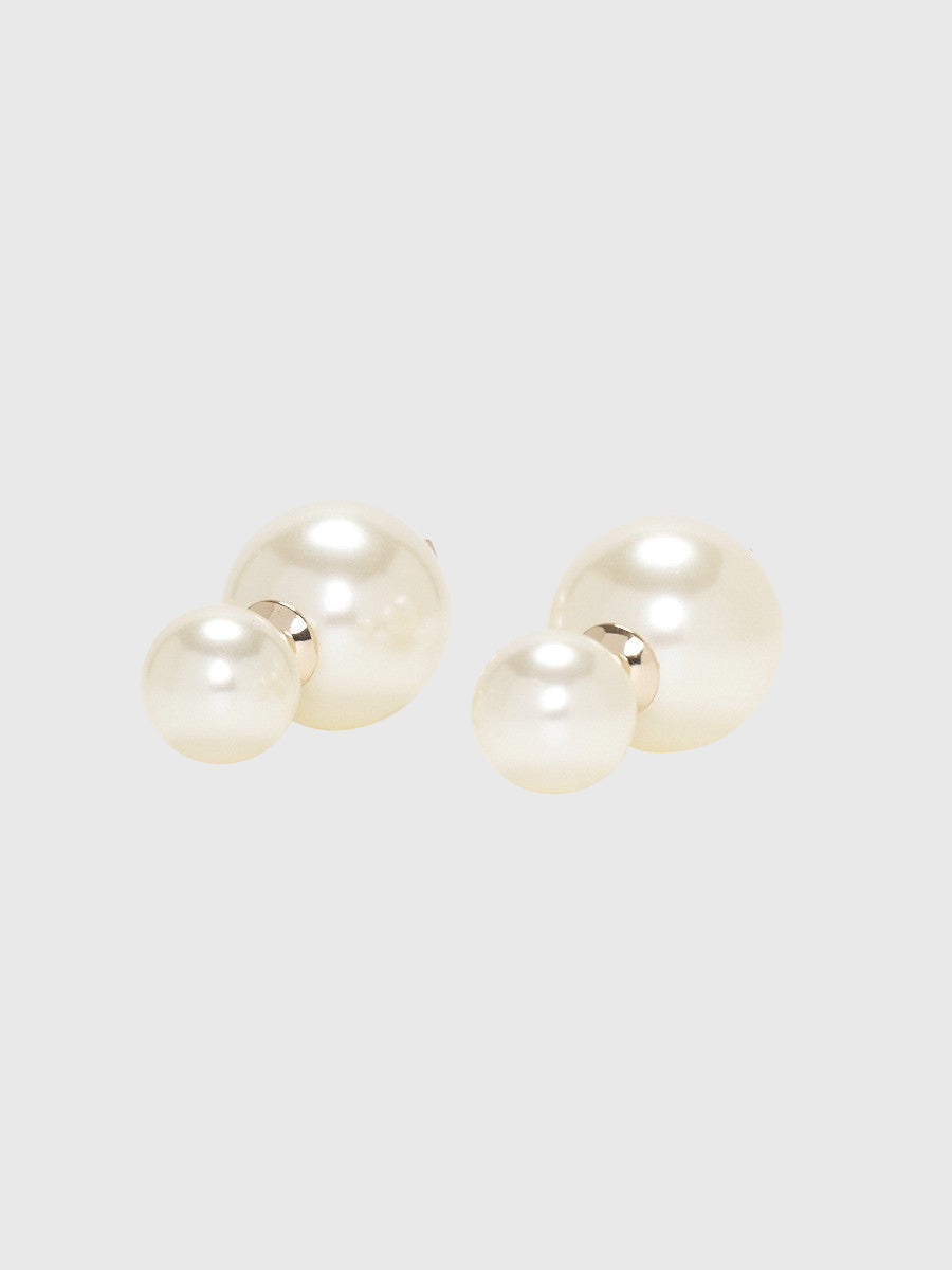 ロゴチャームパールピアス