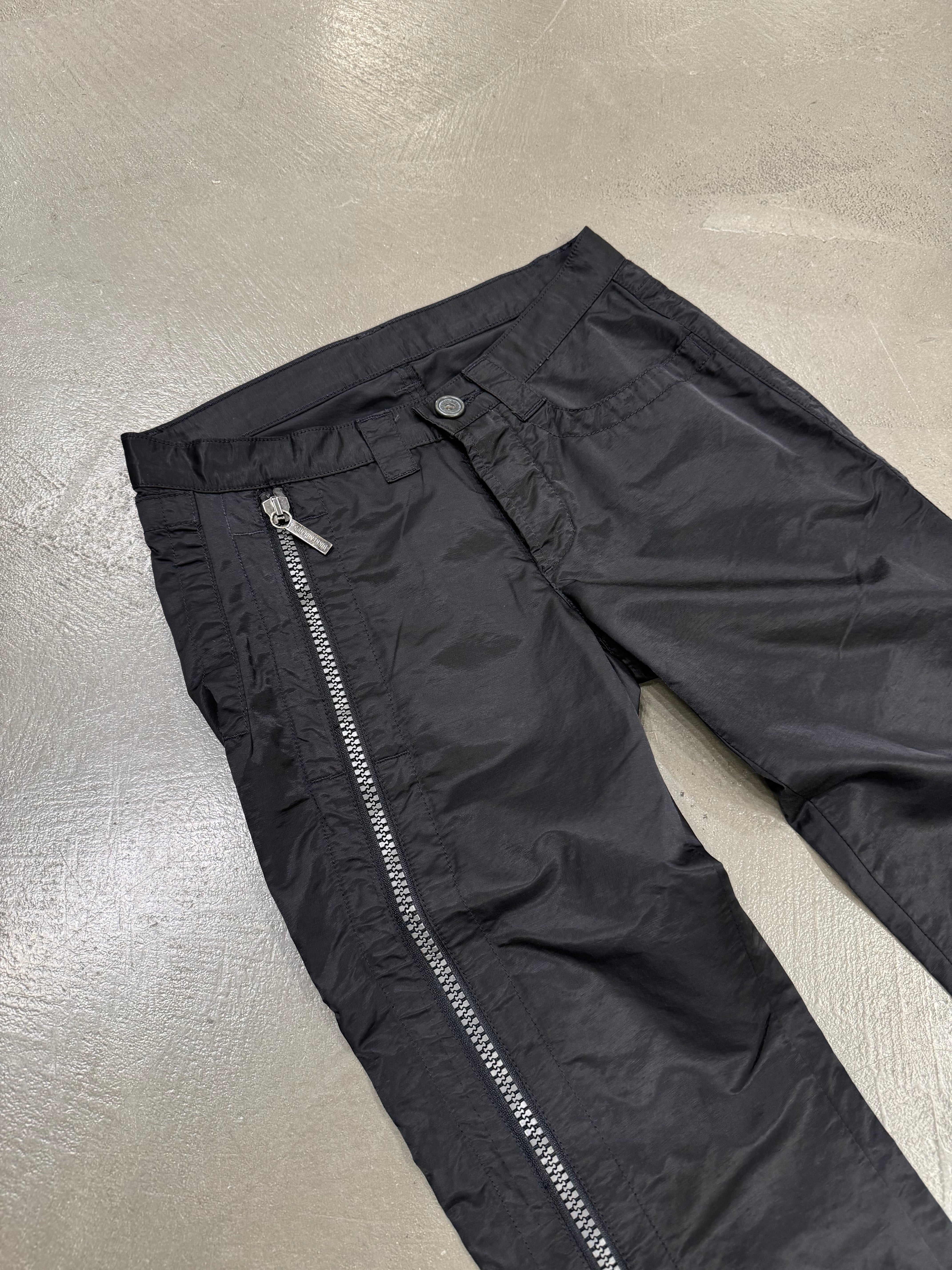 1990s Dirk Bikkembergs full zipper nylon pants