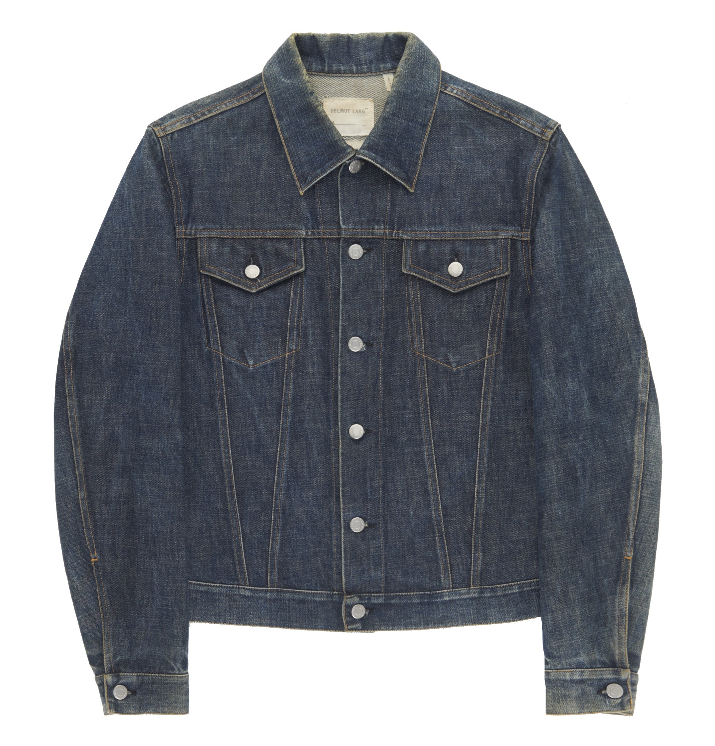 Helmut Lang 1999 Heavy Broken-In Raw Denim Classic 2 Pocket Jacket
