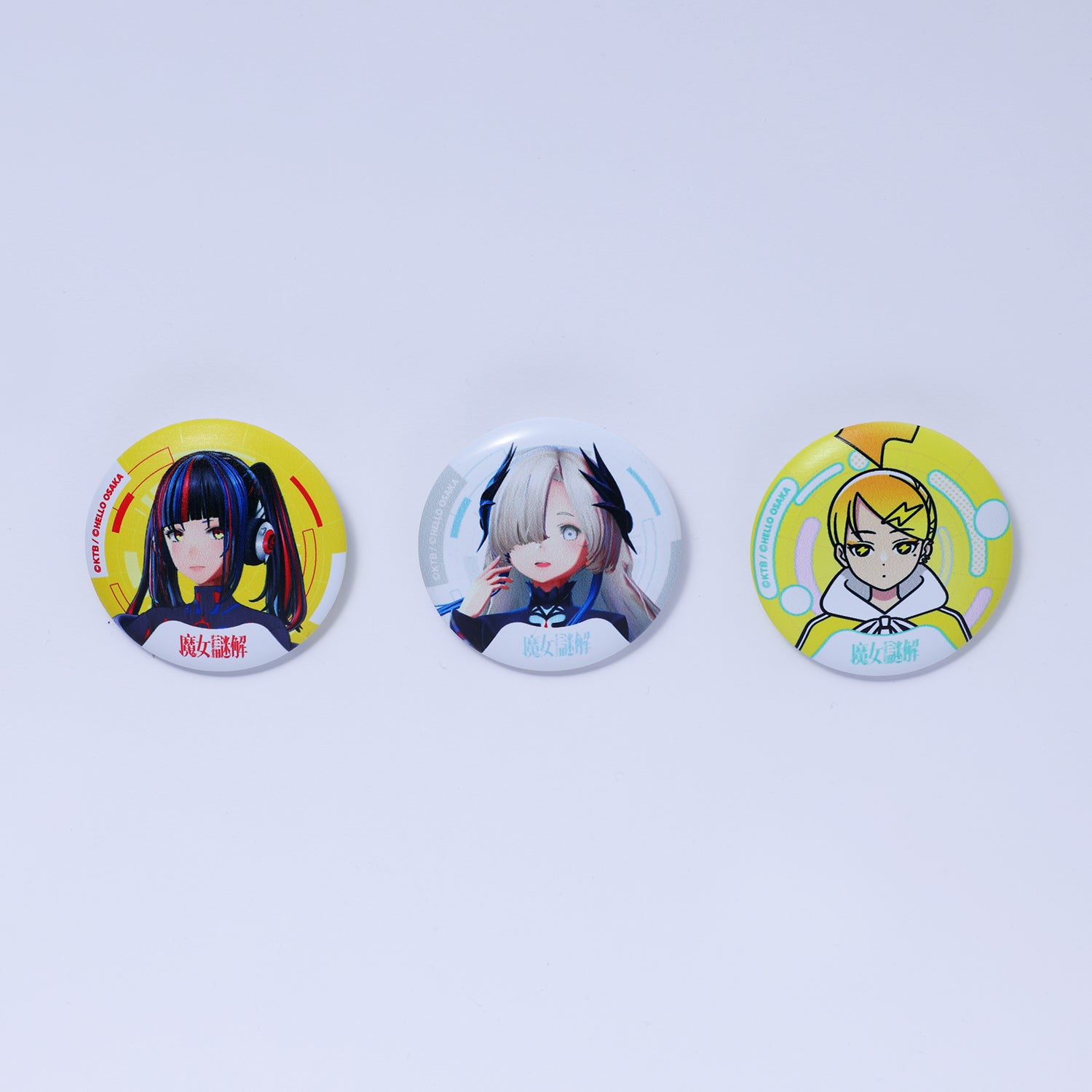 KAMITSUBAKI STUDIO×HELLO OSAKA】クッション缶バッジ3個セットC（派流