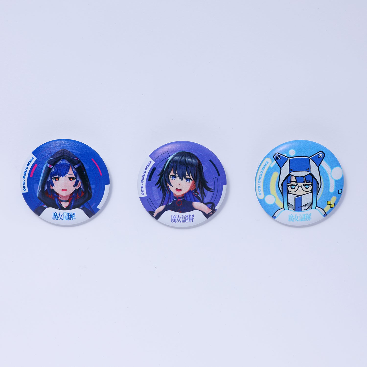 KAMITSUBAKI STUDIO×HELLO OSAKA】クッション缶バッジ3個セットB（狸眼