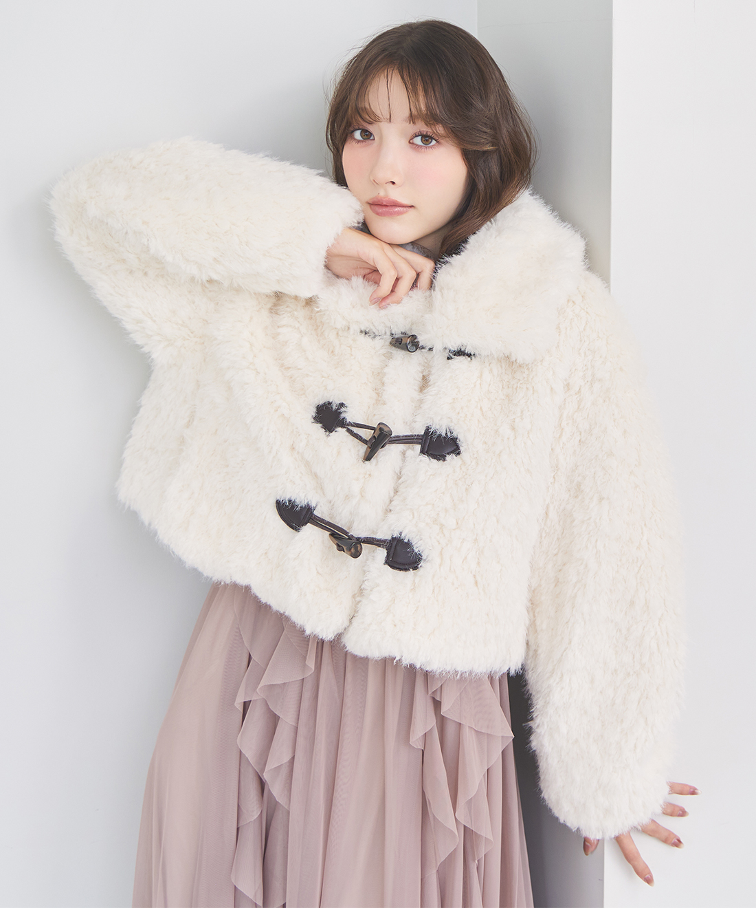 バナナリパブリック♡ムートンコート xs ファー ダッフ 美品♡BANANA