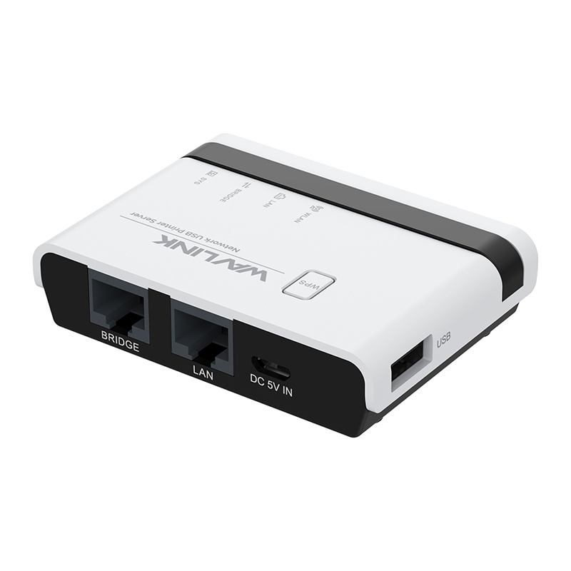 Wavlink WL-NU516U1 Wireless N300 USB Network Printer Server with