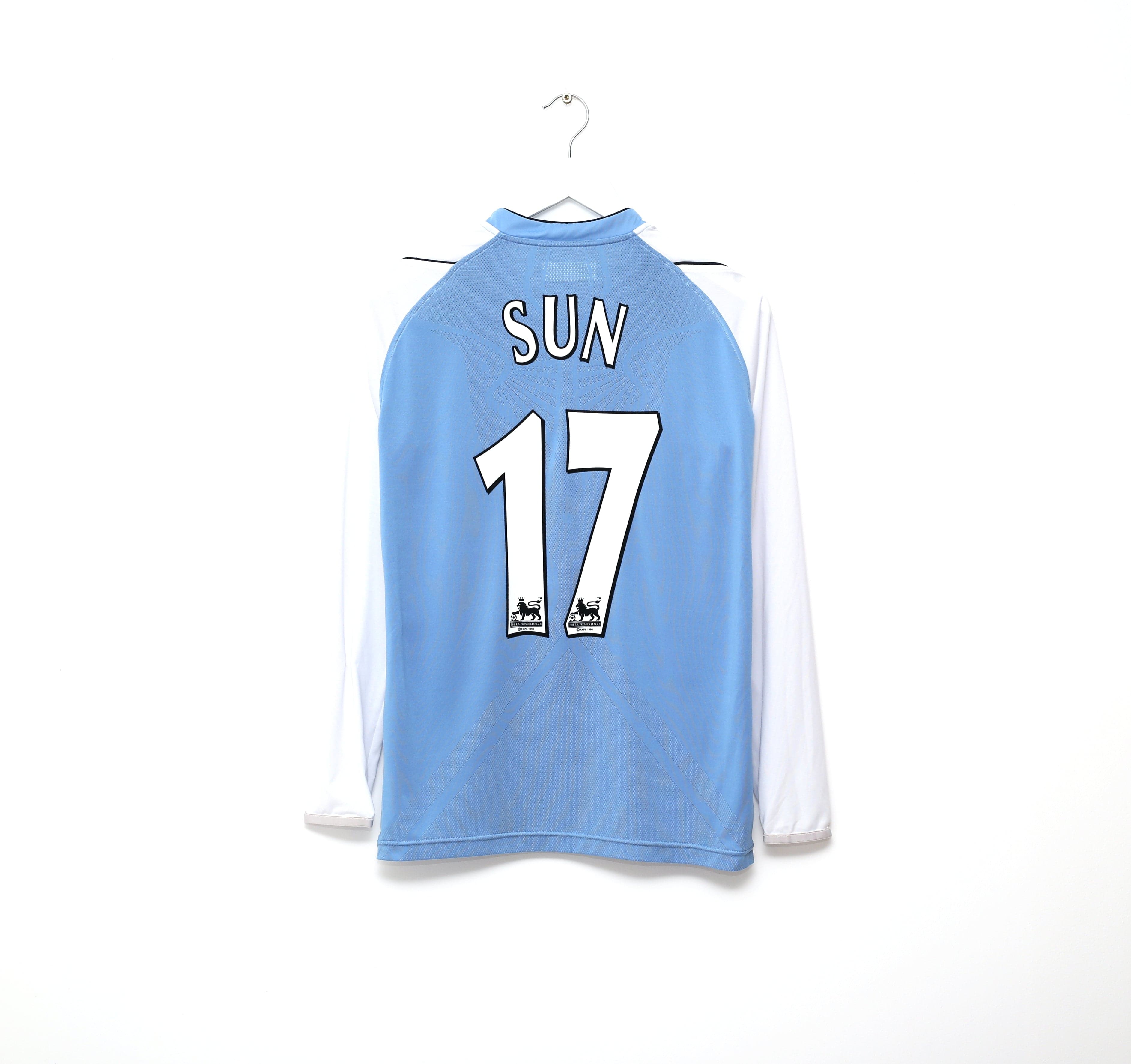 2006/07 SUN JI HAI #17 Manchester City Vintage Reebok Long Sleeve