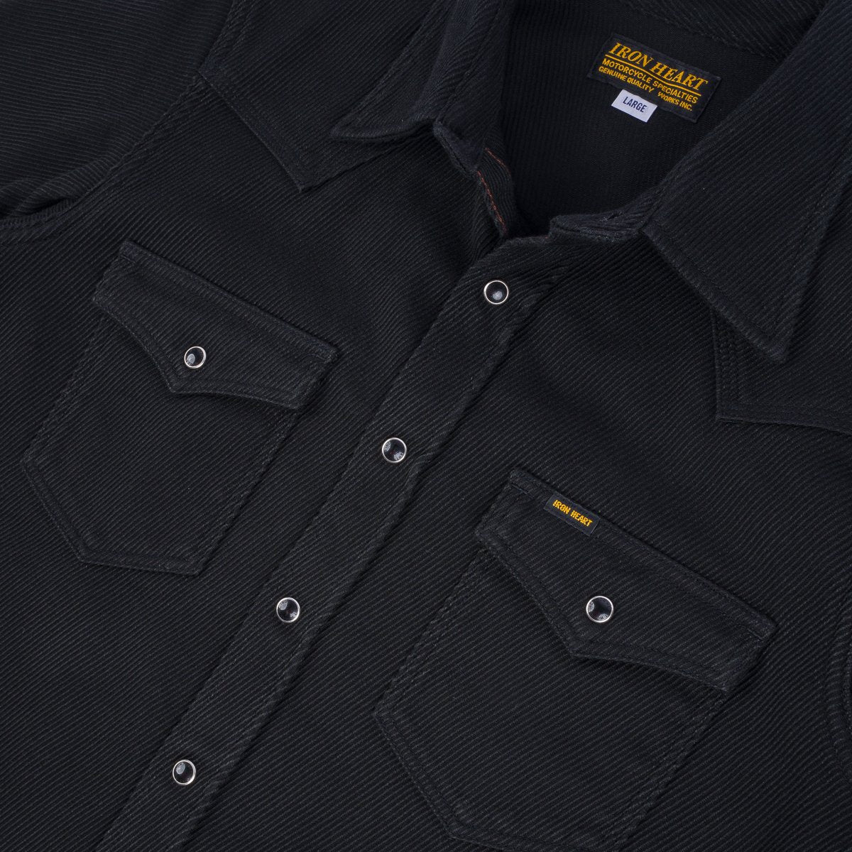 Iron Heart IHSH-234-BLK Kersey Western - Black - Franklin & Poe