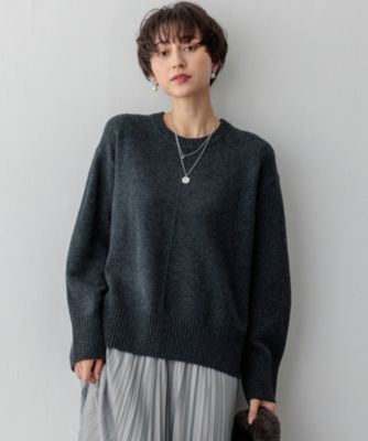 23区 L(ニジュウサンク エル)の【洗える】カシミヤブレンド クルー